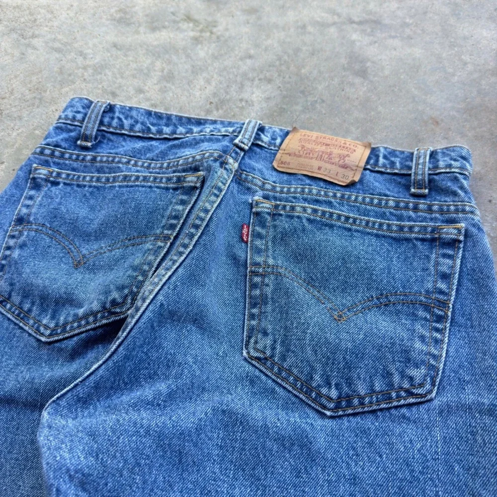 Vintage 90s Levis 505 Straight Leg Workwear Gorpcore Jeans Blue 32x30 (g4a)